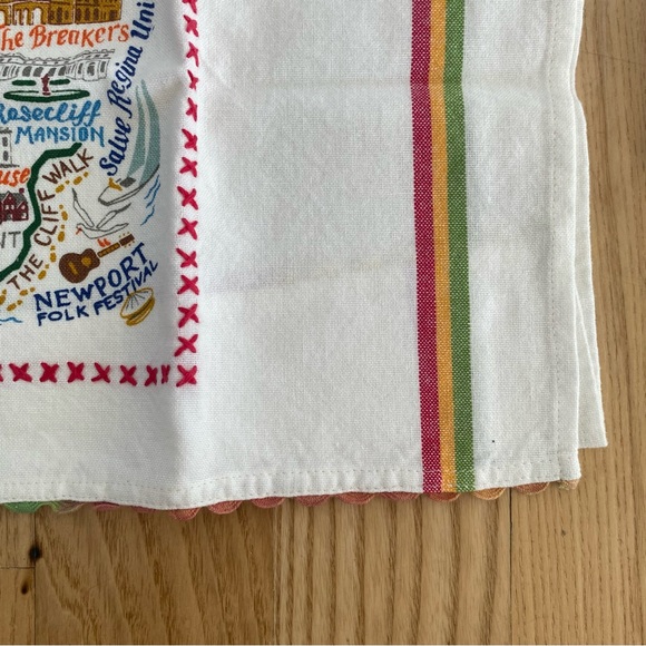 CatStudio Cat Studio Embroidered Newport RI Dish Hand Towel House Warming - Picture 4 of 6
